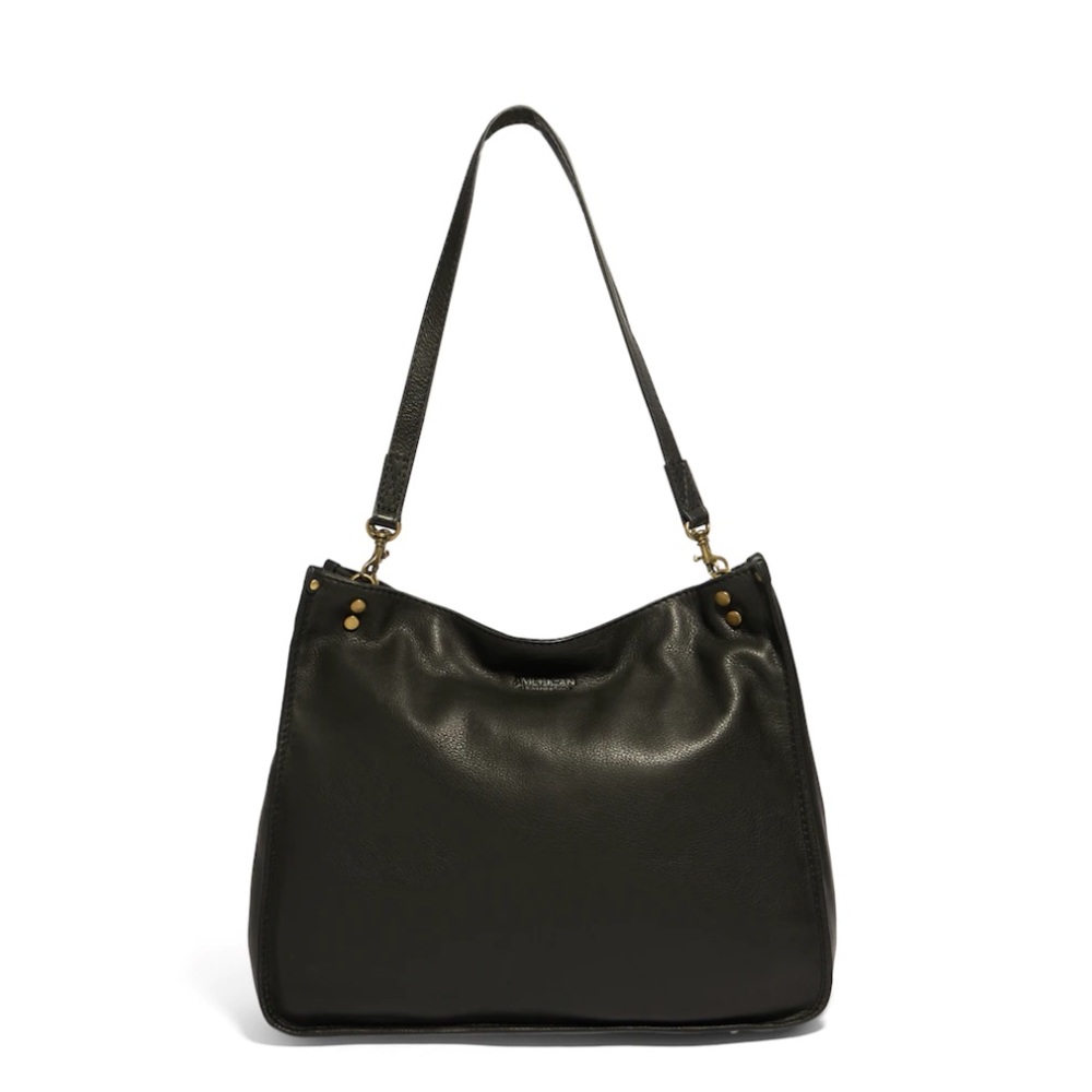 NWT ⭐️American Leather Co.⭐️ Lenox Triple Entry Shopper Bag - Black